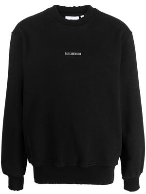 Han Kjøbenhavn distressed logo-print sweatshirt - Black