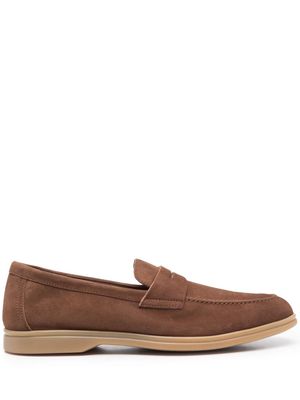 Barrett round-toe penny loafers - Brown