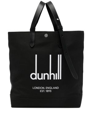 Dunhill logo print tote bag - Black