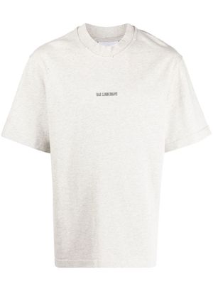 Han Kjøbenhavn embroidered logo T-shirt - Grey