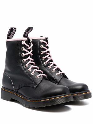 Dr. Martens Kids TEEN lace-up ankle boots - Black