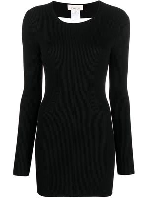 Laneus cutout-back ribbed-knit dress - Black