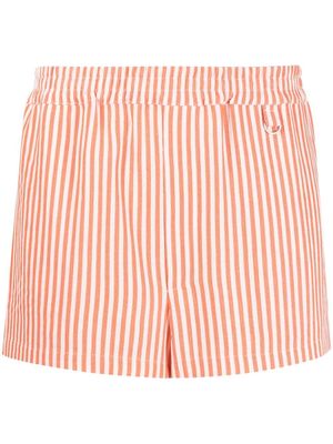 Roseanna stripe-print design shorts - Orange