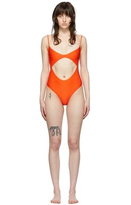 Jacquemus Orange 'Le Maillot Aranja' One-Piece Swimsuit