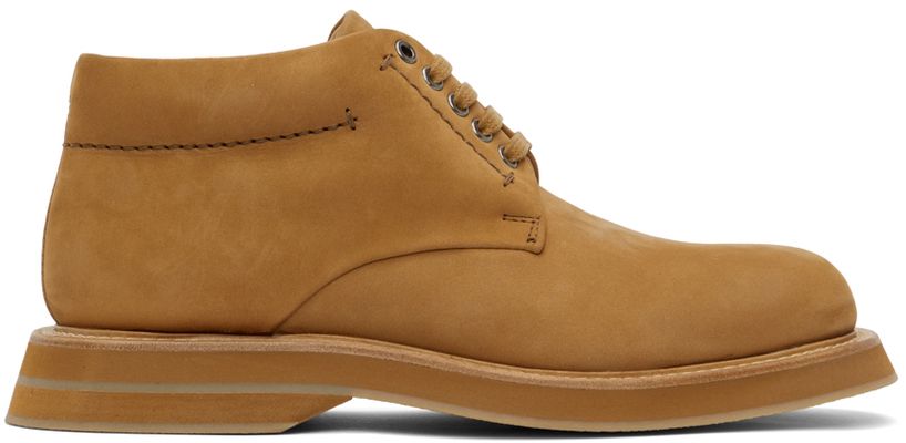 Jacquemus Brown 'Les Chaussures Bricolo' Lace-Up Work Boots