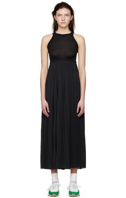 VAARA Black Polyester Midi Dress