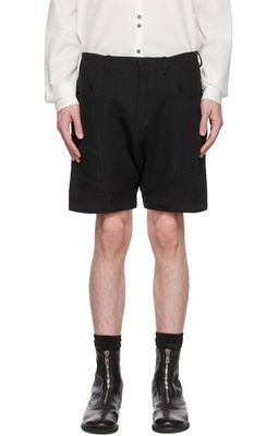 Label Under Construction Black Linen Shorts