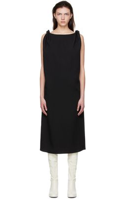 GIA STUDIOS Black Viscose Midi Dress