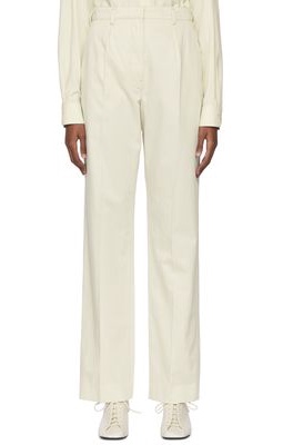 Lemaire Off-White Cotton Trousers