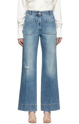 Victoria Beckham Blue Alina Jeans