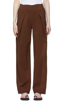 LE17SEPTEMBRE Brown Rayon Trousers