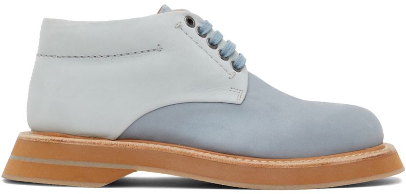 Jacquemus Blue 'Les Chaussures Bricolo' Lace-Up Work Boots
