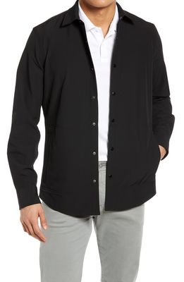 Nordstrom Snap-Up Shirt Jacket in Black