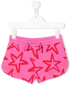 Stella McCartney Kids star-print organic cotton shorts - Pink
