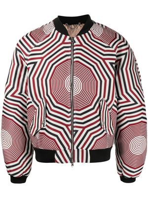 Charles Jeffrey Loverboy patterned zip-up bomber jacket - Red