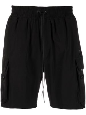 Represent above-knee length cargo shorts - Black