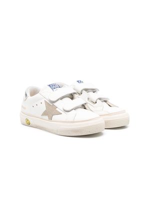 Golden Goose Kids touch-strap trainers - White
