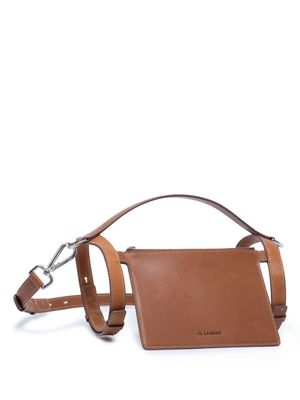 Jil Sander leather blanket holder - Brown