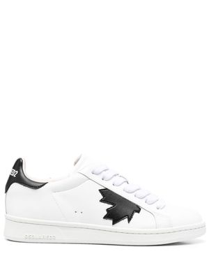 Dsquared2 maple leaf-print low-top sneakers - White