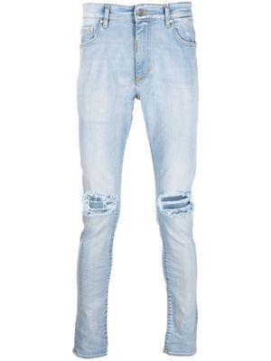 Represent ripped slim-cut jeans - Blue