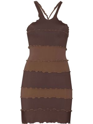 sherris criss-cross back dress - Brown