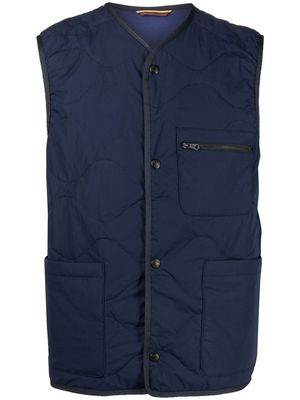 PAUL SMITH quilted recycled gilet - BLUE