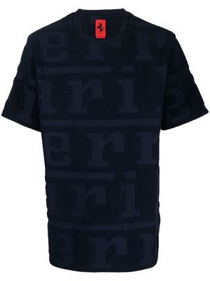 Ferrari logo-print short-sleeved T-shirt - Blue