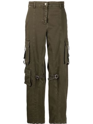 Blumarine straight-leg cargo trousers - Green