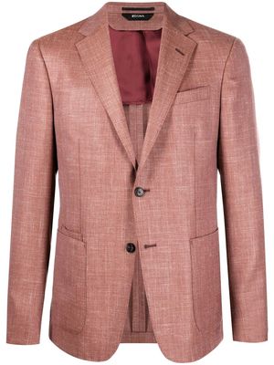 Zegna single-breasted wool blazer - Pink