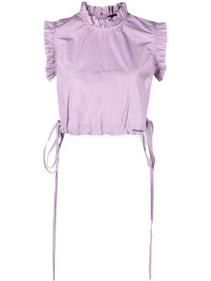RED Valentino backless cropped blouse - Purple
