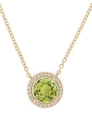 Kiki McDonough 18kt yellow gold Grace peridot and diamond necklace