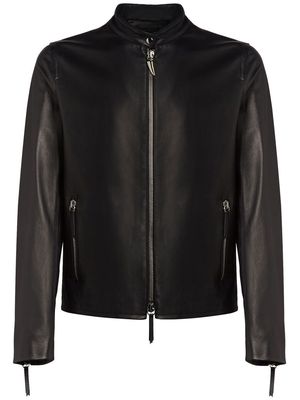 Giuseppe Zanotti Oscar leather jacket - Black