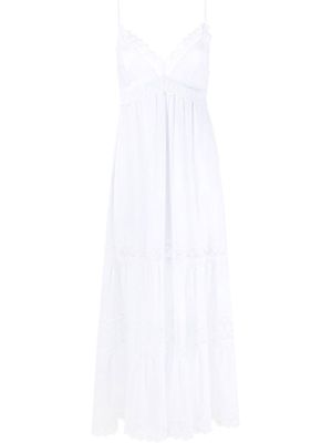 Charo Ruiz Ibiza Geneva lace-inserts maxi dress - White