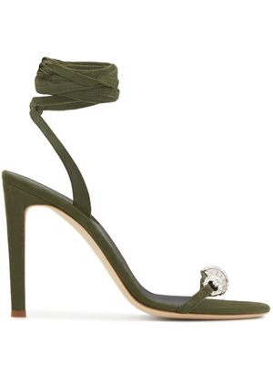 Giuseppe Zanotti Thais suede ankle-strap sandals - Green