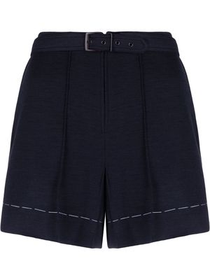 Maison Margiela belted-waistband detail shorts - Blue