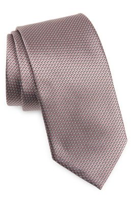 ZEGNA TIES Fili Geometric Silk Tie in Pink