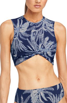 Robin Piccone Chandy Knot Front Bikini Top in Ink