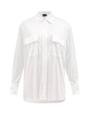 Tom Ford - Patch-pocket Liquid-jersey Shirt - Womens - White