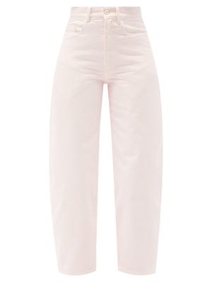 Wandler - Chamomile Cropped Organic-cotton Wide-leg Jeans - Womens - Light Pink
