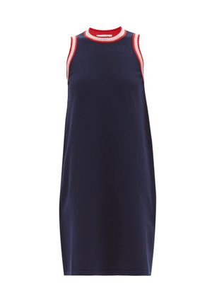 Falke - Knit Cotton-blend Tennis Dress - Womens - Navy Red