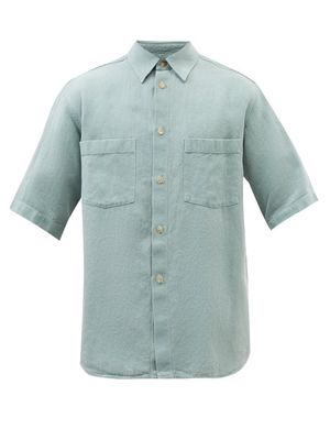 Auralee - Patch-pocket Cotton-twill Shirt - Mens - Green