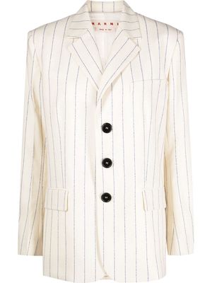 Marni striped virgin-wool blazer - Neutrals