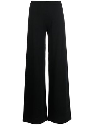 Federica Tosi stretch-knit flared trousers - Black