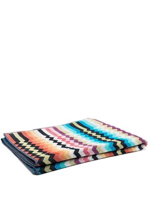 Missoni Home zigzag-pattern cotton towel - Blue