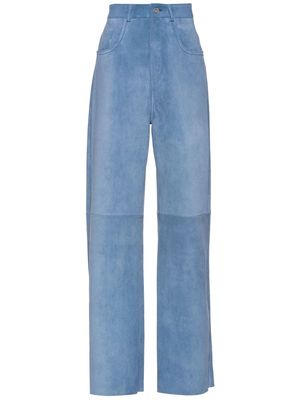 Miu Miu high-waisted long trousers - Blue