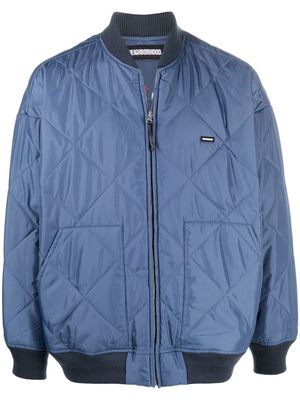 Neighborhood embroidered-design quilted jacket - Blue