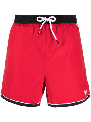 Diesel colour-block swim shorts - Red