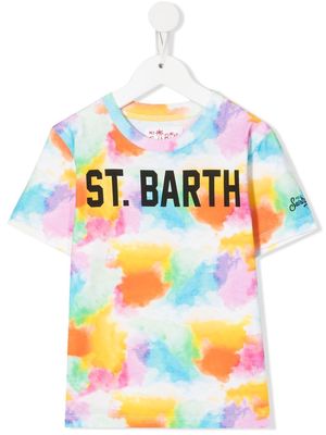 MC2 Saint Barth Kids tie dye-print short-sleeved T-shirt - Orange