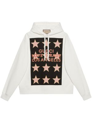 Gucci Gucci Love Parade-print hoodie - White