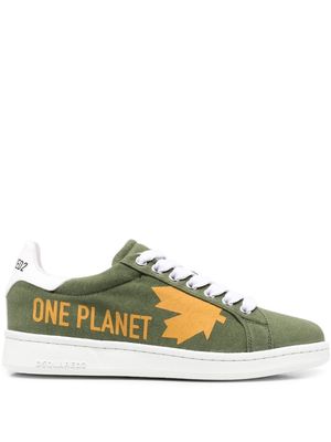 Dsquared2 logo-print lace-up trainers - Green
